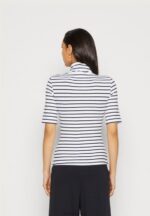 Z62T305 Women Anna Field Print T-Shirt White/Dark Blue - Image 3
