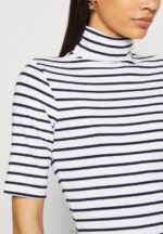 Z62T305 Women Anna Field Print T-Shirt White/Dark Blue - Image 6