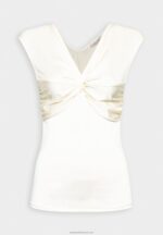 Z62T311 Women Anna Field Print T-Shirt Off-White - Image 4