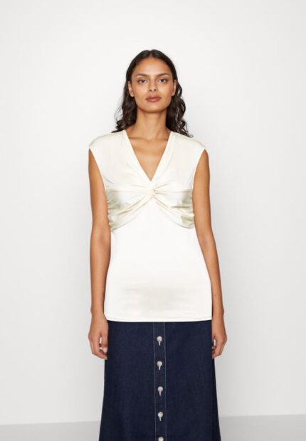 Z62T311 Women Anna Field Print T-Shirt Off-White