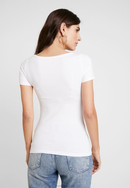 Z62T312 Women Anna Field 3 Pack Basic T-Shirt White/Black/Dark Grey - Image 3