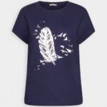 Z62T319 Women Anna Field Print T-Shirt Blue