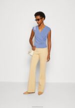 Z62T320 Women Anna Field Print T-Shirt Blue-Grey - Image 2