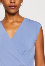 Z62T320 Women Anna Field Print T-Shirt Blue-Grey - Image 6