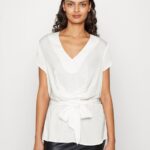 Z62T323 Women Anna Field Print T-Shirt Off-White