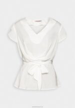 Z62T323 Women Anna Field Print T-Shirt Off-White - Image 4