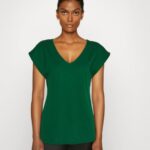 Z62T326 Women Anna Field Basic T-Shirt Dark Green