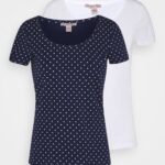 Z62T329 Women Anna Field 2Er Pack Print T-Shirt Navy/White