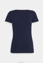 Z62T330 Women Anna Field 3 Pack Basic T-Shirt Dark Red/Dark Blue/White - Image 3