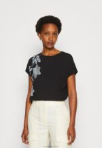 Z62T331 Women Anna Field Print T-Shirt Black