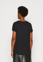 Z62T332 Women Anna Field Print T-Shirt Black - Image 3