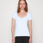Z62T338 Women Anna Field Basic T-Shirt Light Blue
