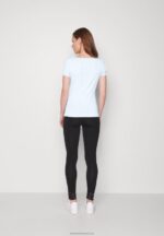 Z62T338 Women Anna Field Basic T-Shirt Light Blue - Image 3