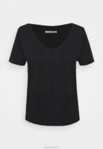Z62T341 Women Anna Field Basic T-Shirt Black - Image 2