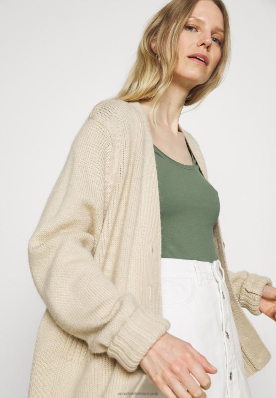 Z62T342 Women Anna Field 3 Pack Basic T-Shirt White/Mottled Light Grey/Light Green - Image 6