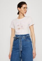 Z62T345 Women Anna Field Print T-Shirt Lilac - Image 4
