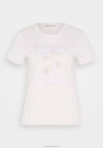 Z62T345 Women Anna Field Print T-Shirt Lilac - Image 5