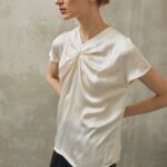 Z62T346 Women Anna Field Print T-Shirt Off White
