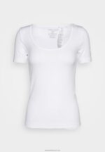 Z62T350 Women Anna Field Basic T-Shirt White - Image 8