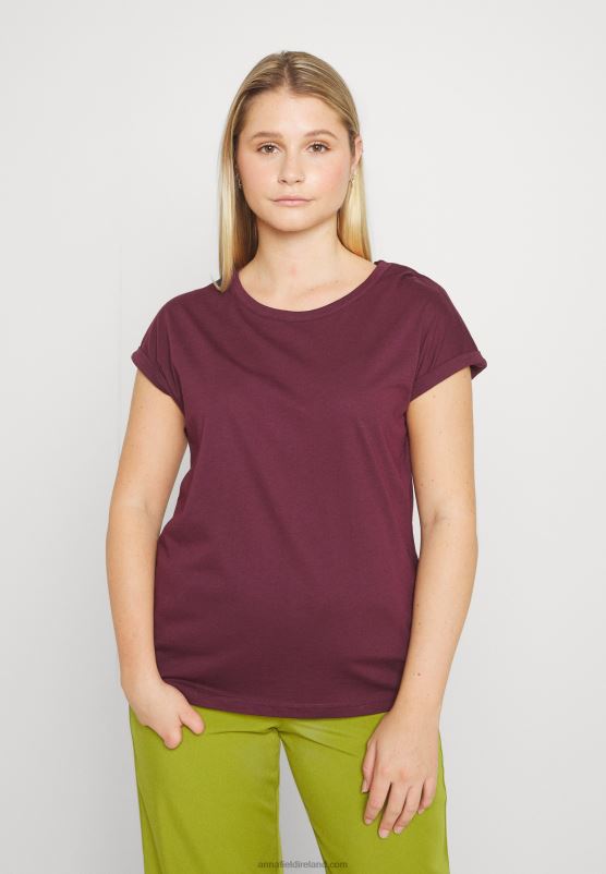 Z62T352 Women Anna Field 3 Pack Basic T-Shirt Dark Red/White/Black - Image 11