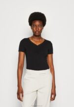 Z62T353 Women Anna Field Print T-Shirt Black