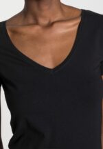 Z62T354 Women Anna Field 2 Pack Basic T-Shirt Black - Image 5
