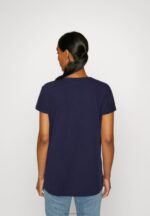 Z62T362 Women Anna Field Print T-Shirt Dark Blue - Image 3