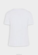 Z62T364 Women Anna Field Print T-Shirt White - Image 2