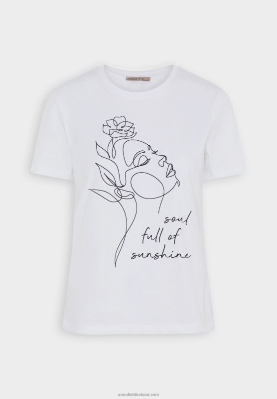 z62t364_women_anna_field_print_t_shirt_white.jpg Z62T364 Women Anna Field Print T-Shirt White - Image 1