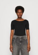 Z62T366 Women Anna Field Print T-Shirt Black/Black - Image 2