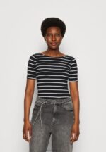 Z62T366 Women Anna Field Print T-Shirt Black/Black - Image 4
