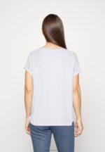 Z62T367 Women Anna Field Print T-Shirt White - Image 3