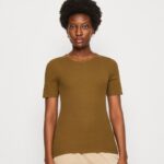Z62T368 Women Anna Field Print T-Shirt Khaki