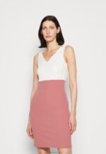 Z62T36 Women Anna Field Jersey Dress White/Pink