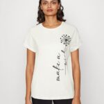 Z62T370 Women Anna Field Print T-Shirt Off-White
