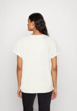 Z62T370 Women Anna Field Print T-Shirt Off-White - Image 3