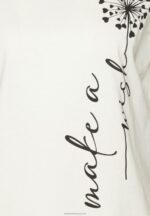 Z62T370 Women Anna Field Print T-Shirt Off-White - Image 5