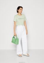 Z62T373 Women Anna Field Print T-Shirt Green - Image 2