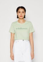Z62T373 Women Anna Field Print T-Shirt Green