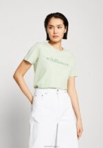 Z62T373 Women Anna Field Print T-Shirt Green - Image 4