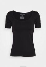Z62T374 Women Anna Field Basic T-Shirt Black - Image 8
