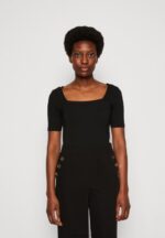 Z62T375 Women Anna Field Print T-Shirt Black