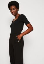 Z62T375 Women Anna Field Print T-Shirt Black - Image 4