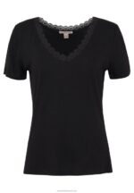 Z62T377 Women Anna Field Basic T-Shirt Black - Image 4