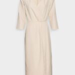 Z62T37 Women Anna Field Cocktail Dress Party Dress Beige