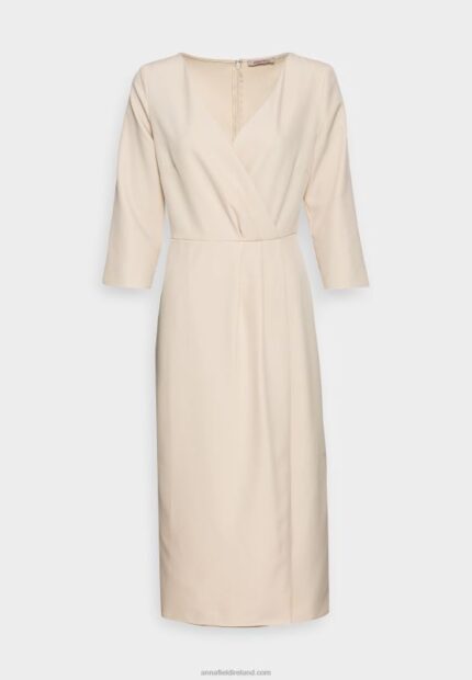 Z62T37 Women Anna Field Cocktail Dress Party Dress Beige