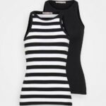 Z62T383 Women Anna Field 2 Pack Top Black