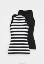 Z62T383 Women Anna Field 2 Pack Top Black