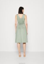 Z62T38 Women Anna Field Jersey Dress Light Green - Image 3
