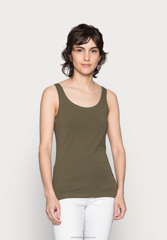 Z62T397 Women Anna Field Basic Tank 3Er Pack Top Black/White /Khaki - Image 4